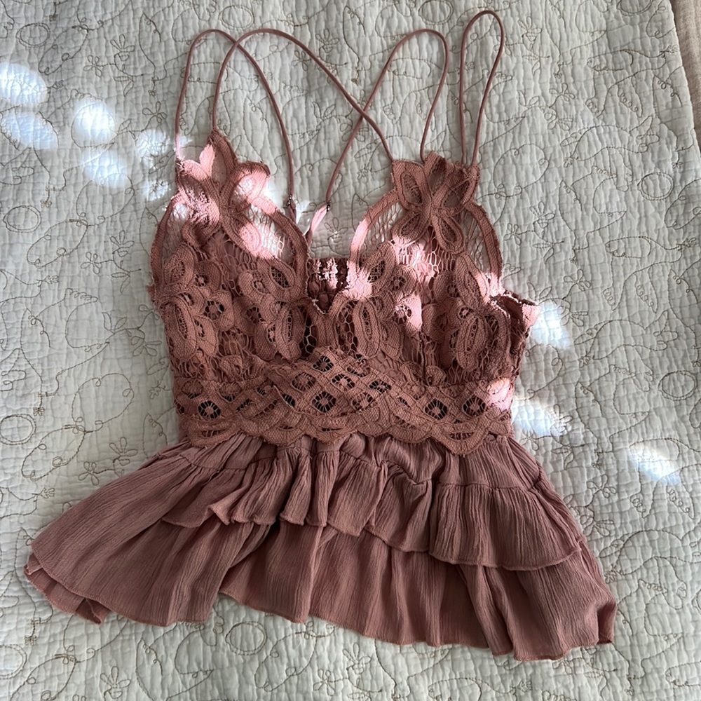 free people lace flowy top